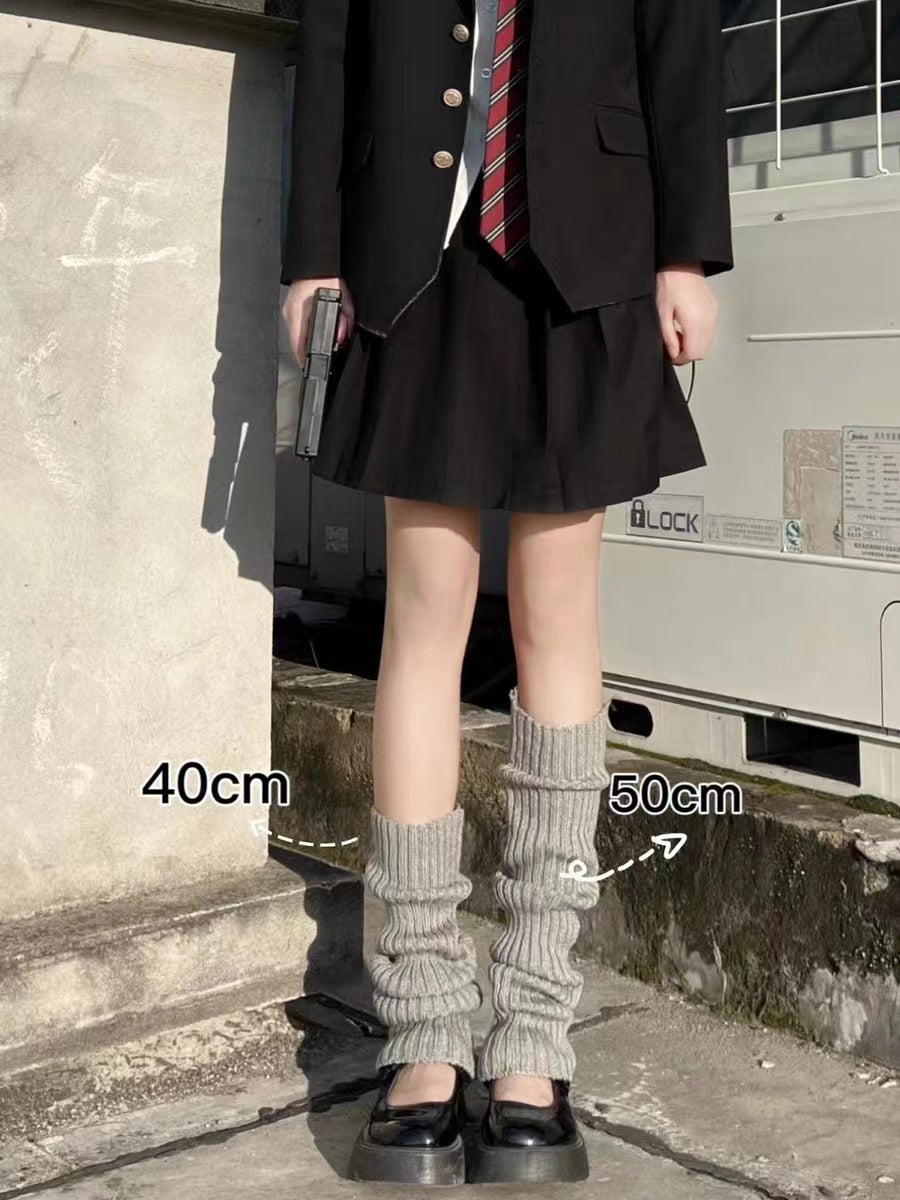Thickened Knitted JK-style Sock Booties For Women