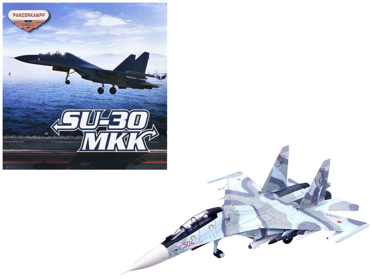 Sukhoi Su-30MKK Flanker-G Fighter Aircraft #504 "Russian Air Force" "Wing" Series 1/72 Diecast Model by Panzerkampf