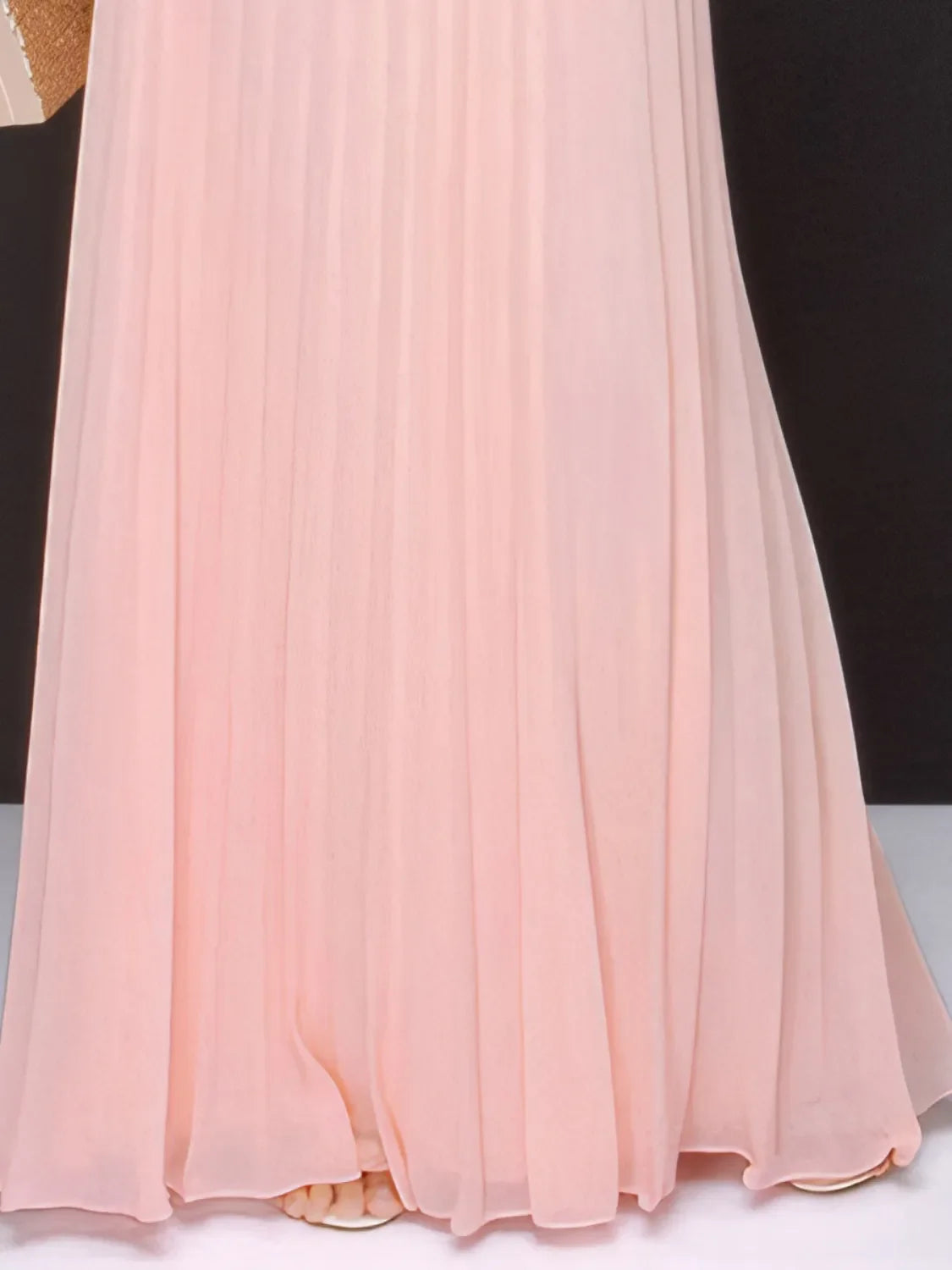 Pleated Sleeveless Maxi Cami Dress