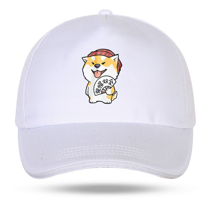 Modified Face Chai Double Full Shiba Inu Baseball Cap