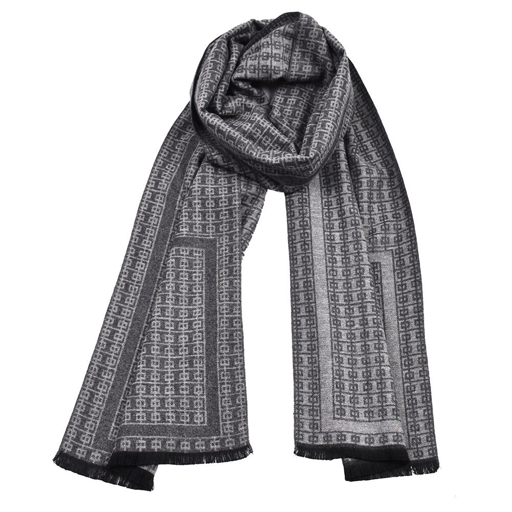 Double-sided Thick Warm Korean Men's Scarf
