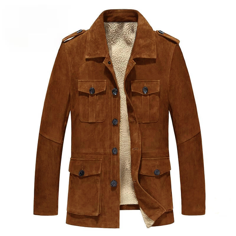Men's Coat Shearling Fleece Faux Fur Jacket