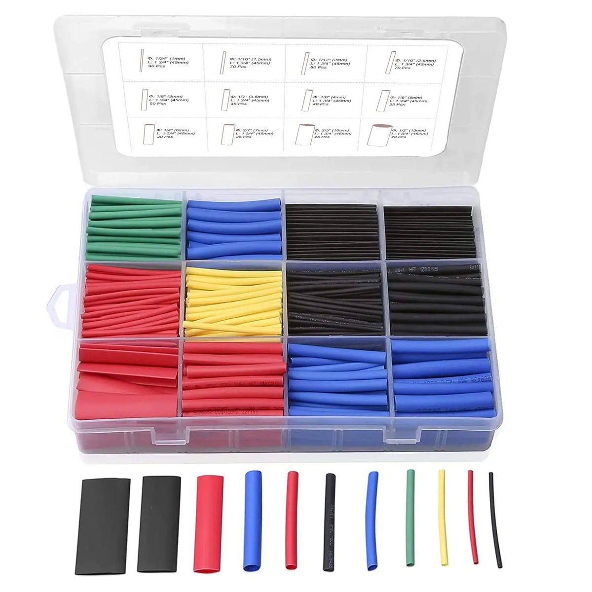 580/560Pcs Heat Shrink Tubing Kit EVA Material in 6 Colors 11 Sizes - Ideal for Electrical Insulation, Repairs, and Wire Conne