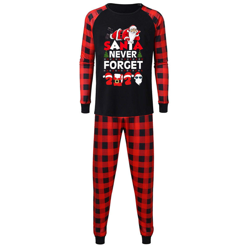 Santa Claus Print Parent-child Leisure Wear Set