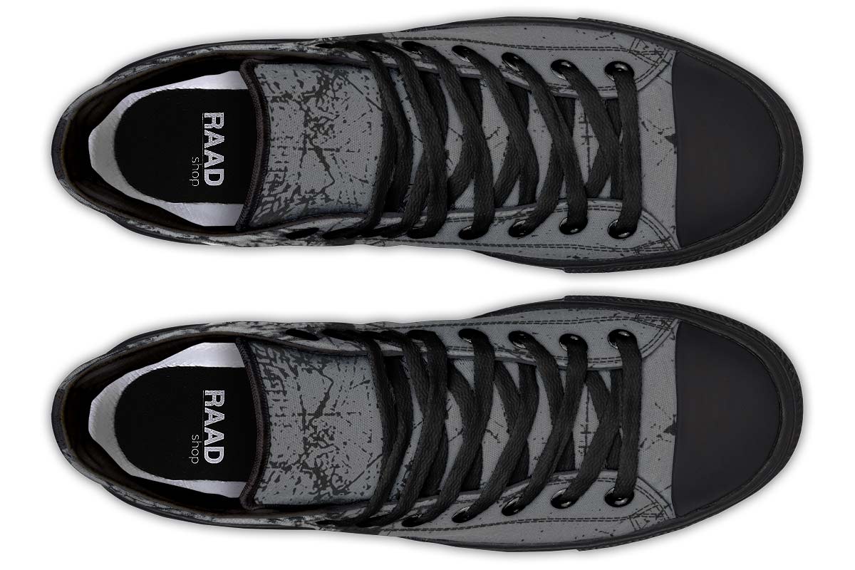 Printed Couple High Top Canvas Shoes