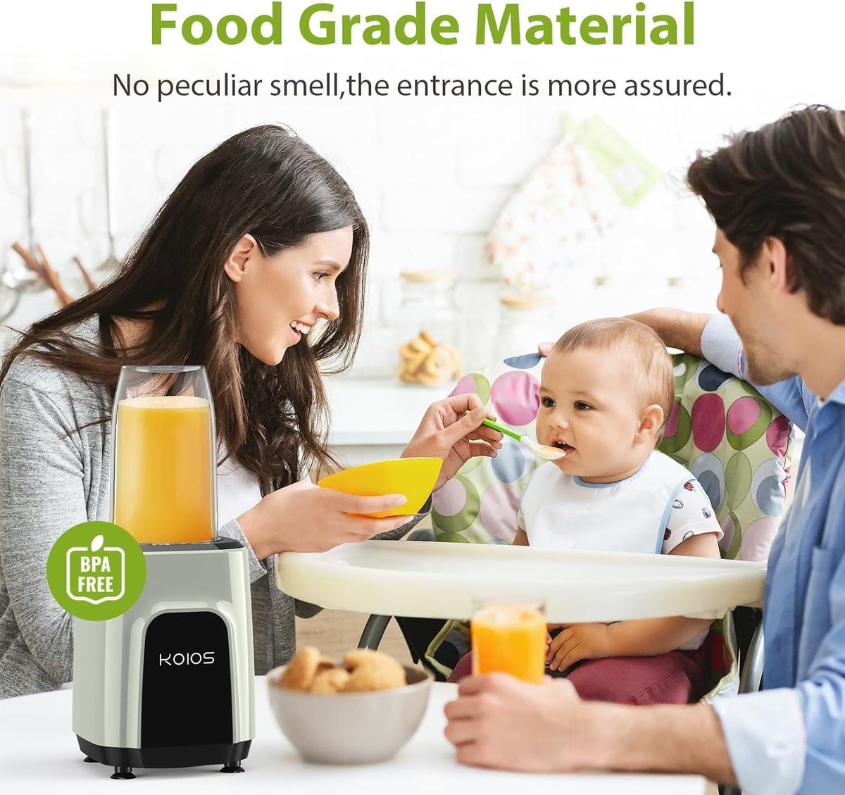 KOIOS 850W Countertop Blenders for Shakes and Smoothies; Protein Drinks; Nuts; Spices; Fruit Vegetables Drinks; Coffee Grinder for Beans; 11-Piece Kitchen Blender Set
