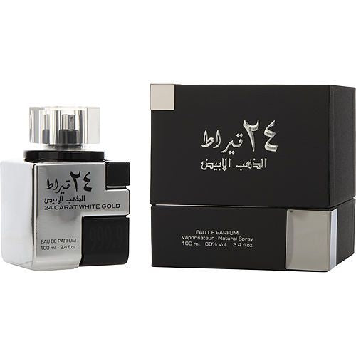 LATTAFA 24 CARAT WHITE GOLD by Lattafa EAU DE PARFUM SPRAY 3.4 OZ