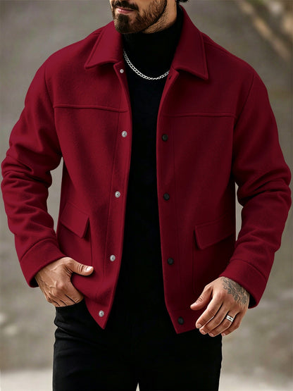 Men's Fashionable Wool Jacket Coat