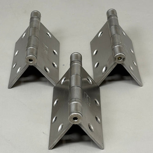 HAGER (3 PACK) Full Mortise Hinge 5 Knuckle Stainless Steel BB1191 Series 4.5"