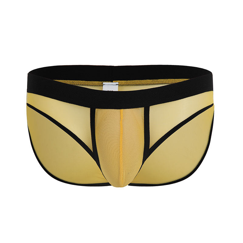 Low Waist Breathable Mesh Sexy Briefs Nylon Men