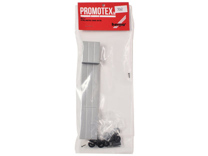 3-Axle Double-Drop Flatbed Trailer Silver Top 1/87 (HO) Plastic Model by Promotex