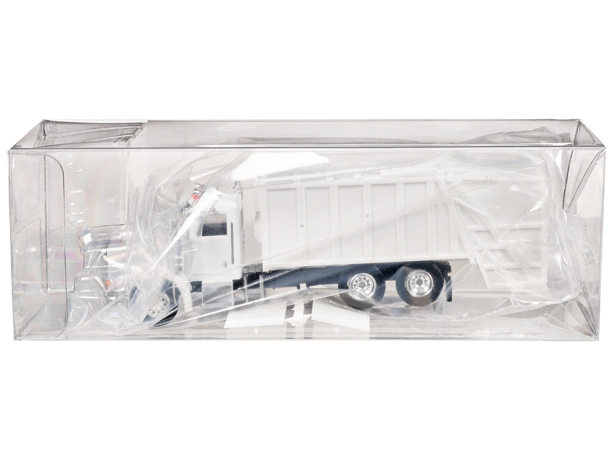 Peterbilt 367 Garbage Truck White 1/87 (HO) Plastic Model Car by Promotex