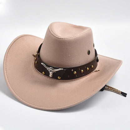 Artificial Suede Western Cowboy Hat Retro Sunshade