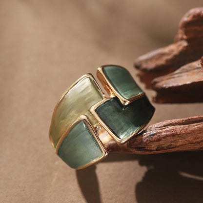 Womens Colorful Painted Oil Casual Ring