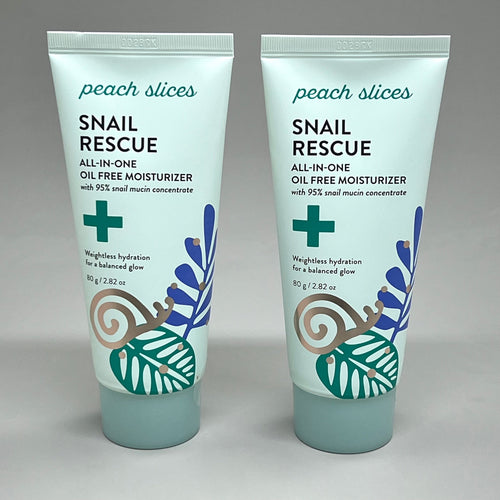 PEACH SLICES (2 PACK) Snail Rescue All-In-One Deep Oil-Free Moisturizer 2.82oz
