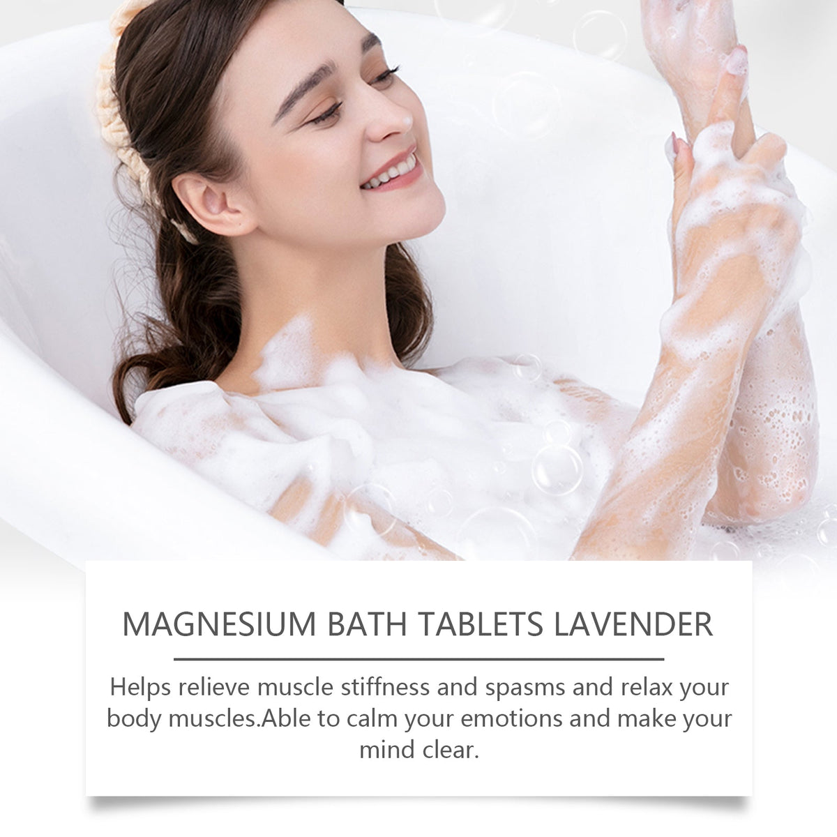 Lavender Essential Oil Magnesium Bath Tablets Moisturize And Cleanse The Body, Refreshing And Lasting