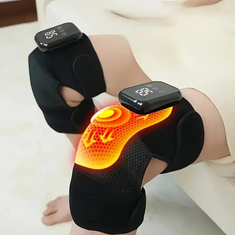 Electric Heated Knee Massager 3 in 1 Joint Elbow and Shoulder Pain Reliever Thermal Vibration Moisture Removal Physical Therapy