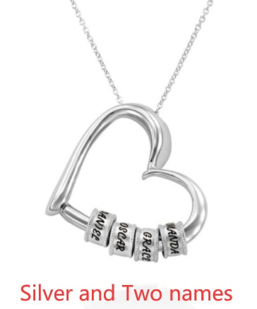 Personalized Heart Necklaces Women Jewelry Custom Name Necklaces & Pendants Mothers Day Gift