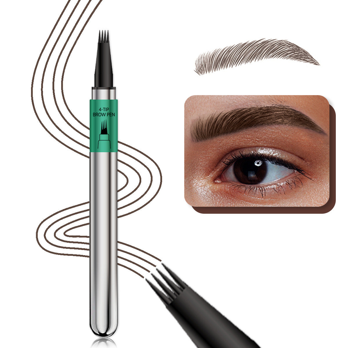 Four-claw Smudge-proof Wild Eyebrow Pencil