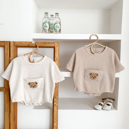 Summer Baby Bat Sleeve Romper