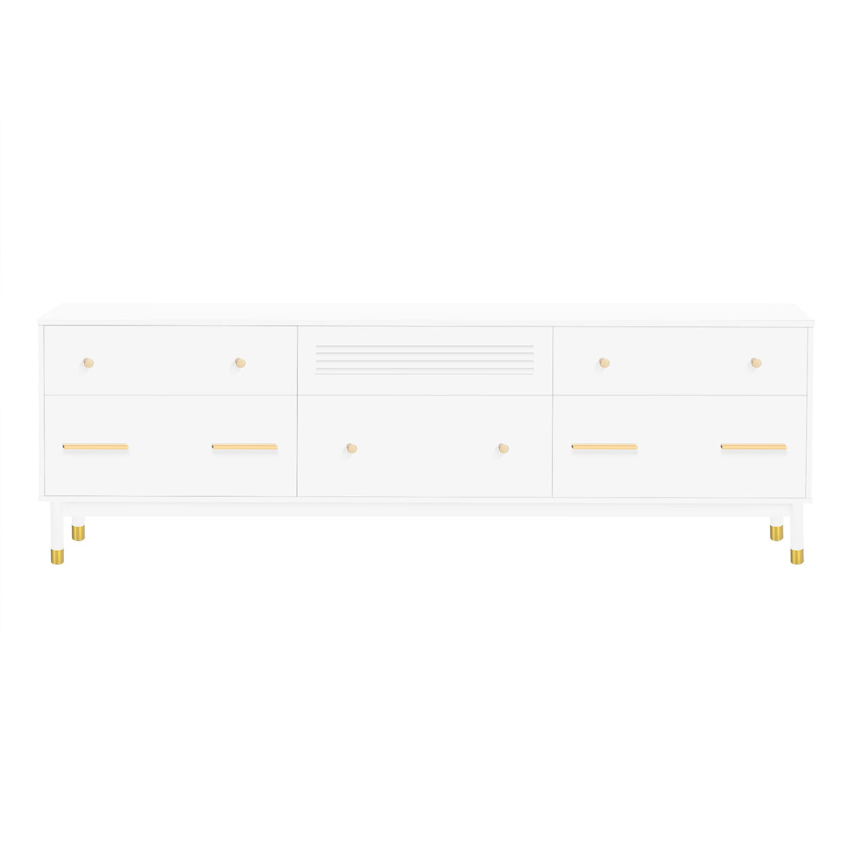 U-Can TV Stand for 75+ Inch TV Entertainment Center TV Media Console Table Modern TV Stand