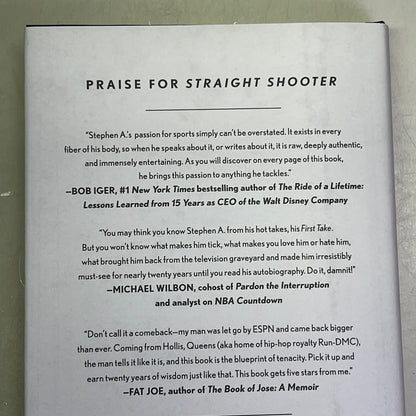 STRIAGHT SHOOTER  A Memoir Of Second Chances & First Takes Hardcover Book