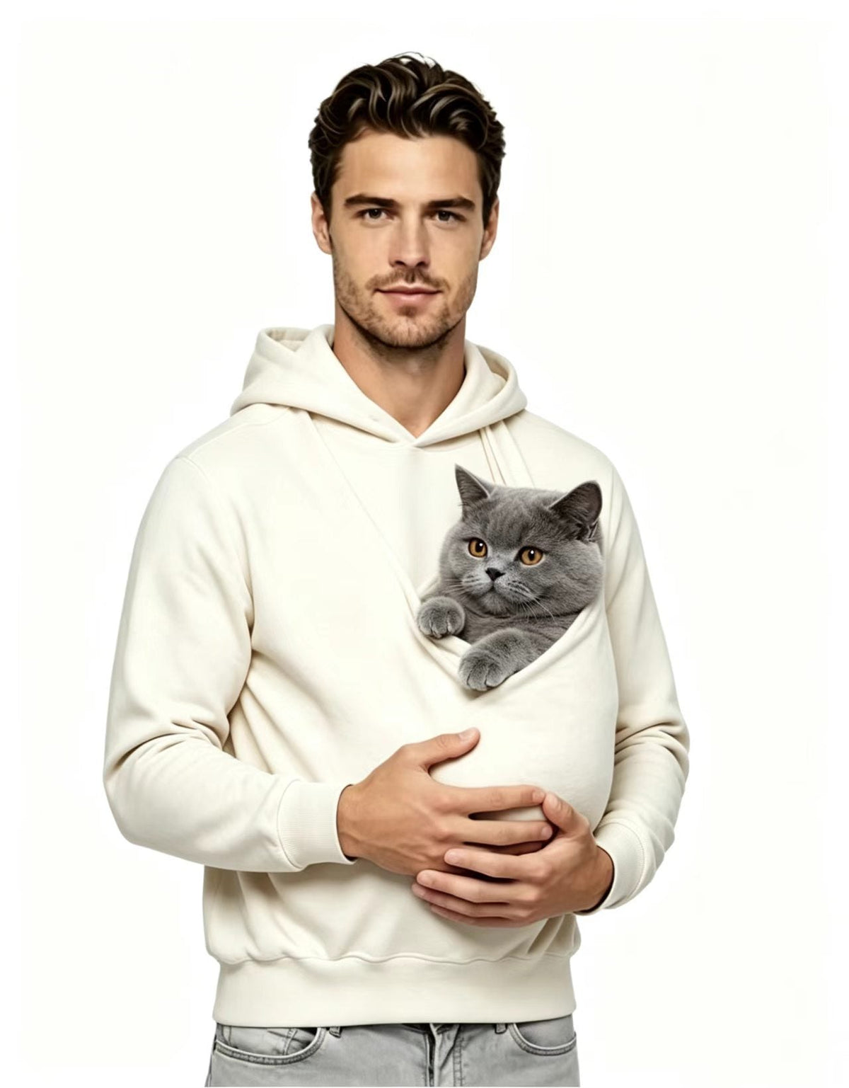 2026 New European And American Style Unisex Kangaroo Pocket Multi-functional Parent-child Nursing Hoodie For Autumn And Winter