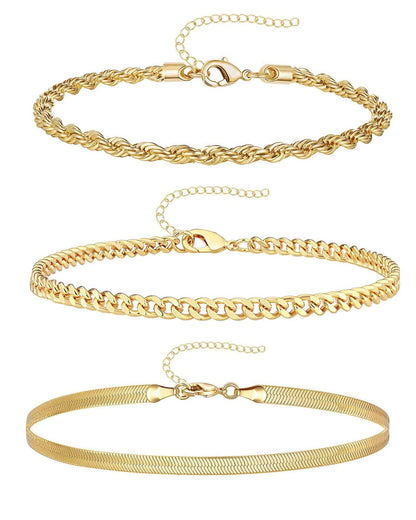 Multi-layer Light-luxury Bracelet Round-bead Chain Anklet