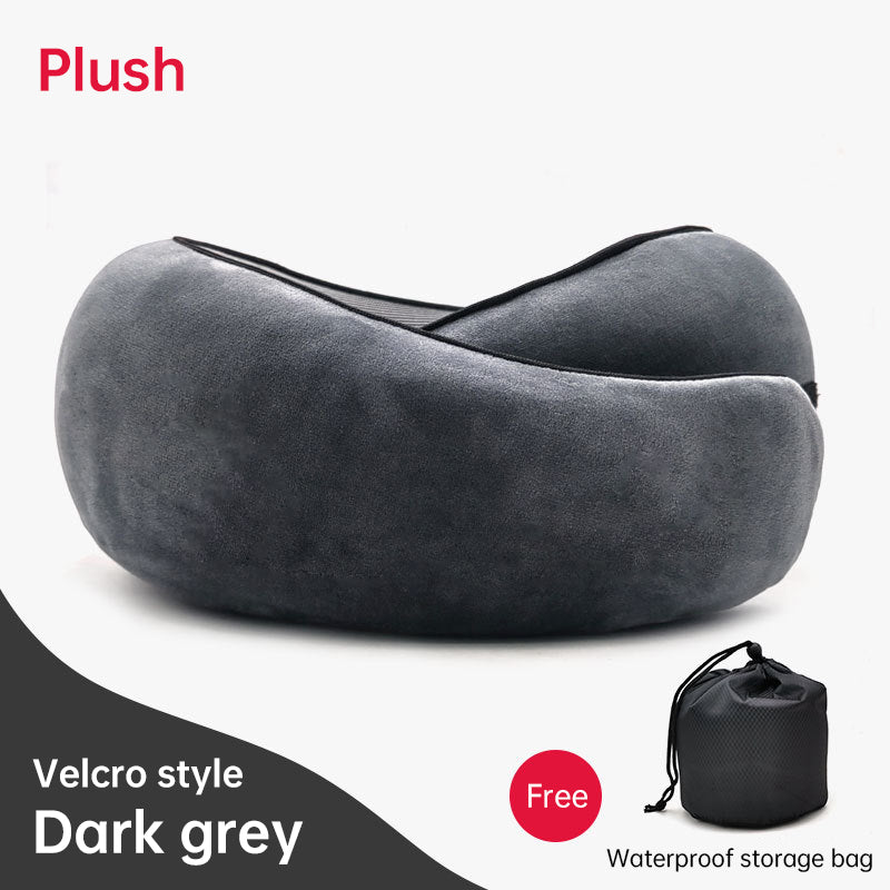 Memory Foam Neck Travel Pillow: Soft, 360° Head Support, for Home, Plane & Car