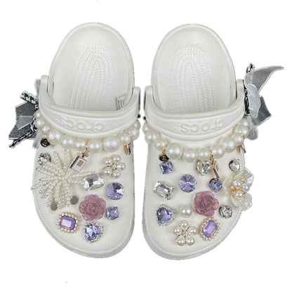Pearl Chain Buckle Shoe Flower Accessories