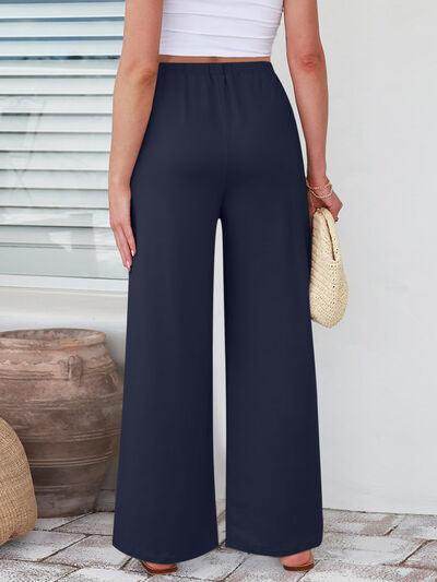 Elastic Waist Wide Leg Pants for Women in Various Sizes