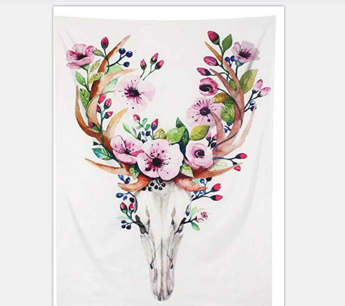 Nordic Flamingo Wall Tapestry