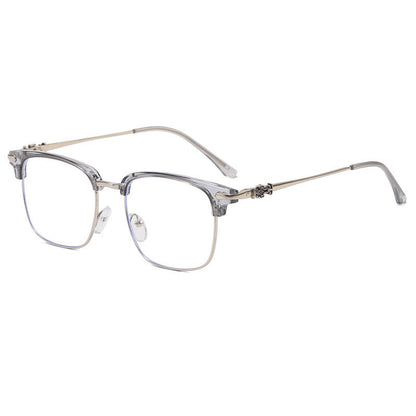 Men's Business Versatile Metal Frame Flat Lens