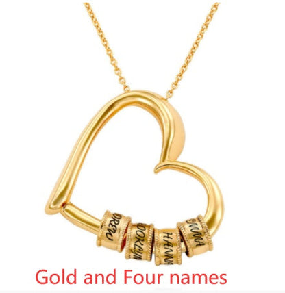 Personalized Heart Necklaces Women Jewelry Custom Name Necklaces & Pendants Mothers Day Gift