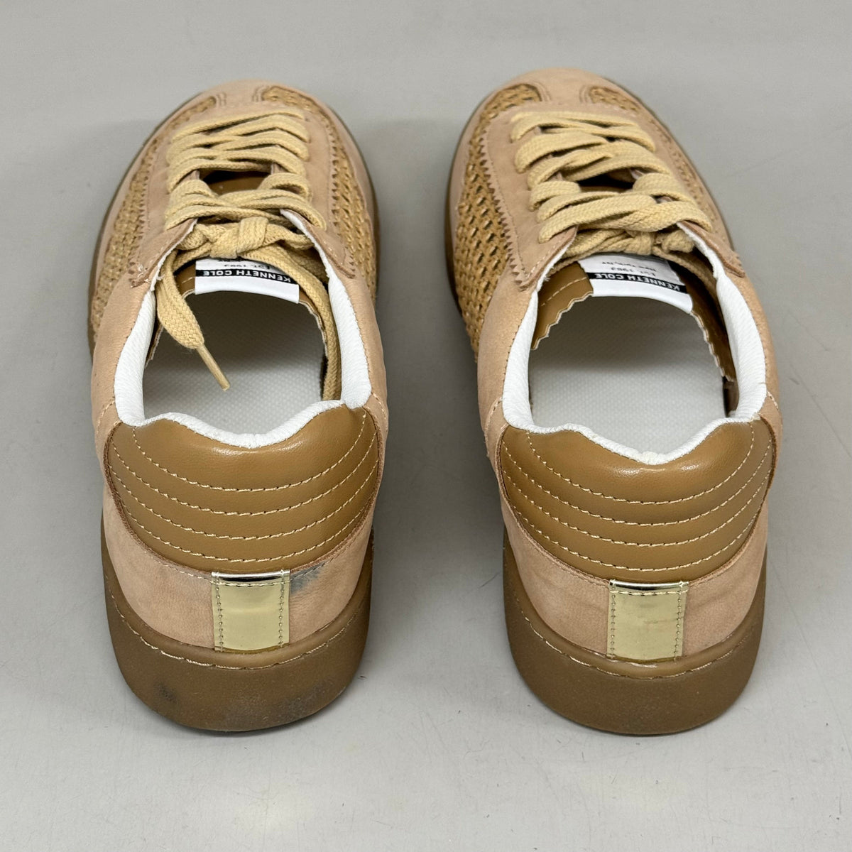 KENNETH COLE Sam Raffia Mesh Sneaker Women's Sz 8.5 Natural Mesh KL23SAM07
