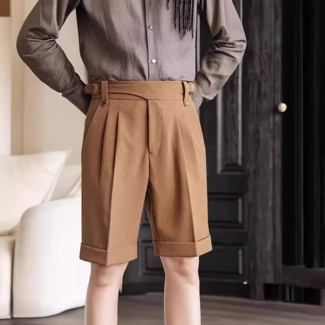Italian Retro Suit Shorts Men