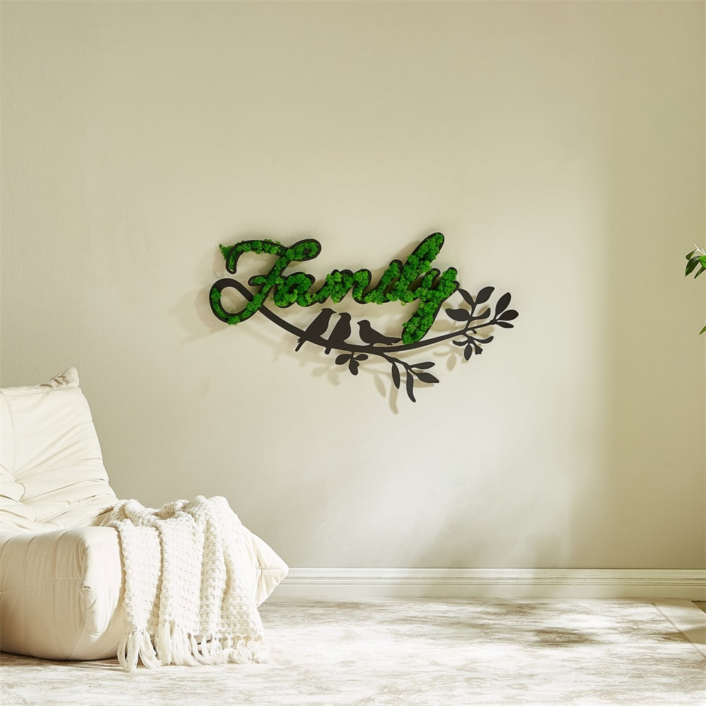 Letter Art Moss Wall Decor