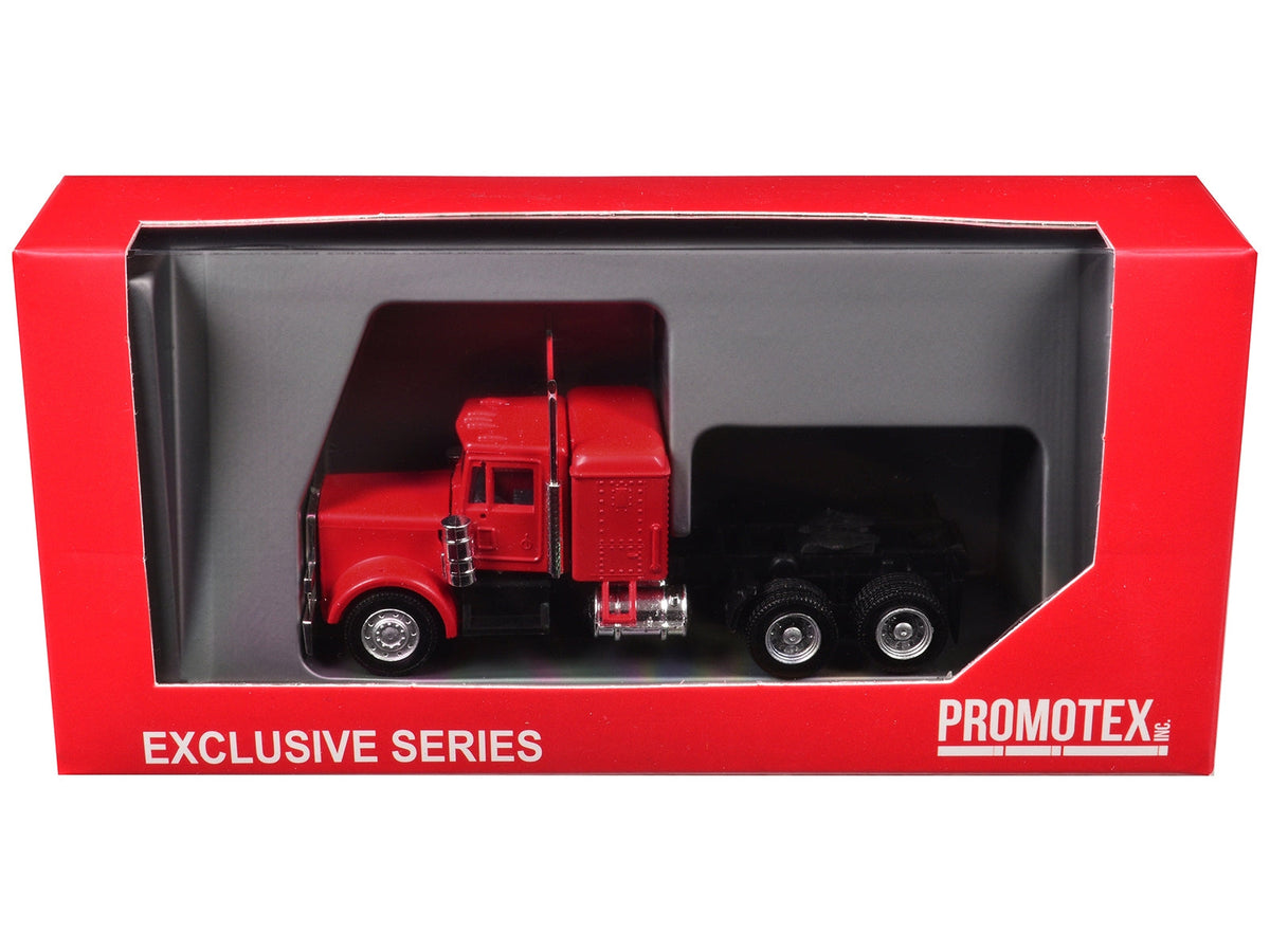 Peterbilt Long Tractor Red 1/87 (HO) Plastic Model Car by Promotex