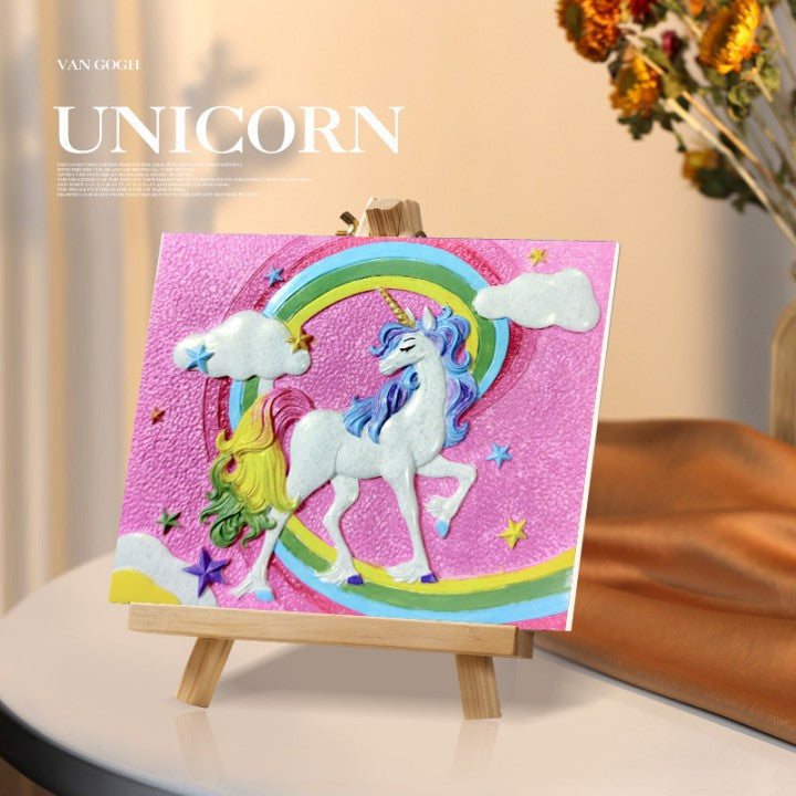 Relief Unicorn DIY 3D Oil Painting Kit