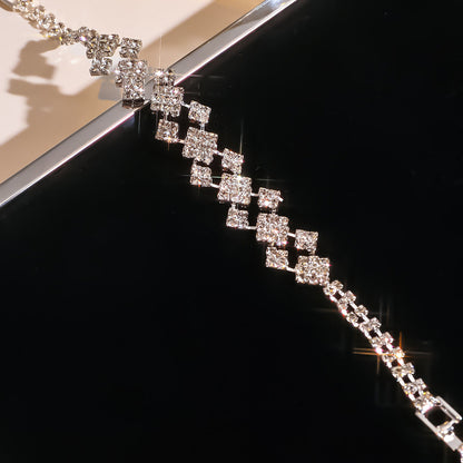 Tian Zi Rhinestone Bracelet Ring Formal Dress Accessories Women