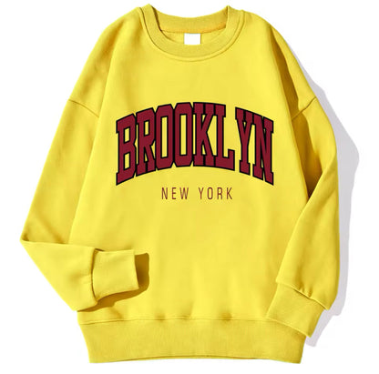 Personality Trend Printed Crew Neck Sweatshirt Women
