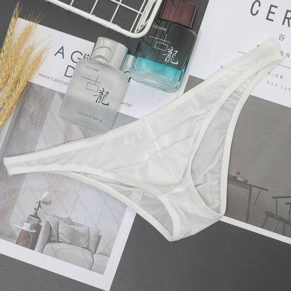 New Transparent Men's Ice Silk T-shaped Briefs
