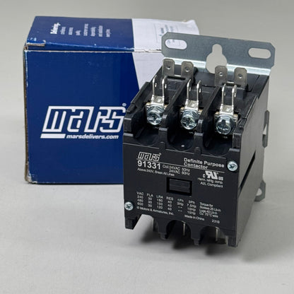 MARS Definite Purpose Contractor 3-Pole 30 Full Load AMP 24 VAC Coil Volt 91331