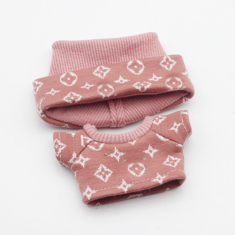 17cm Labubu First and Second Generation Blind Box 10cm Cotton Crying Doll Clothes Knitted Printed Hat