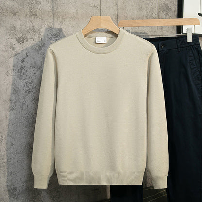 Mens Knitted Pullover With A Crew Neck