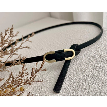 Pigskin Thin Belt Non-porous Suit Dress Decoration