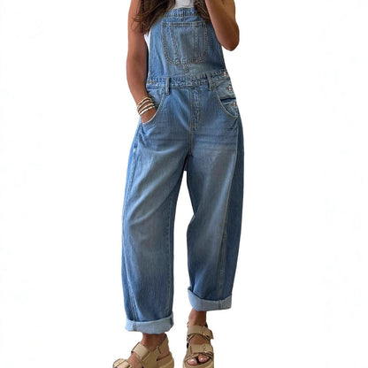 Fashionable And Versatile Solid-color Womens Jumpsuit