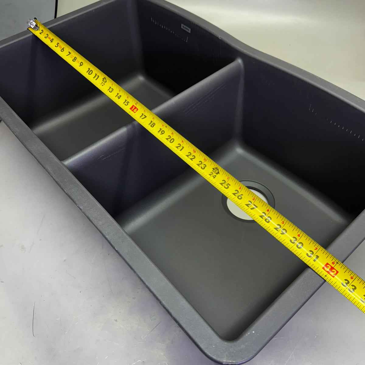 BLANCO Diamond Silgranit Double Bowl Under-mount (Cinder) 32" 441470