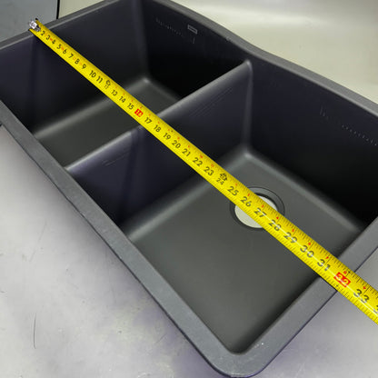 BLANCO Diamond Silgranit Double Bowl Under-mount (Cinder) 32" 441470