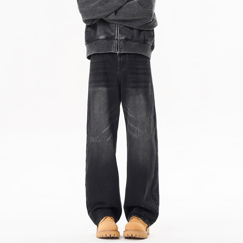 American-style Distressed Jeans For Men Versatile And Casual